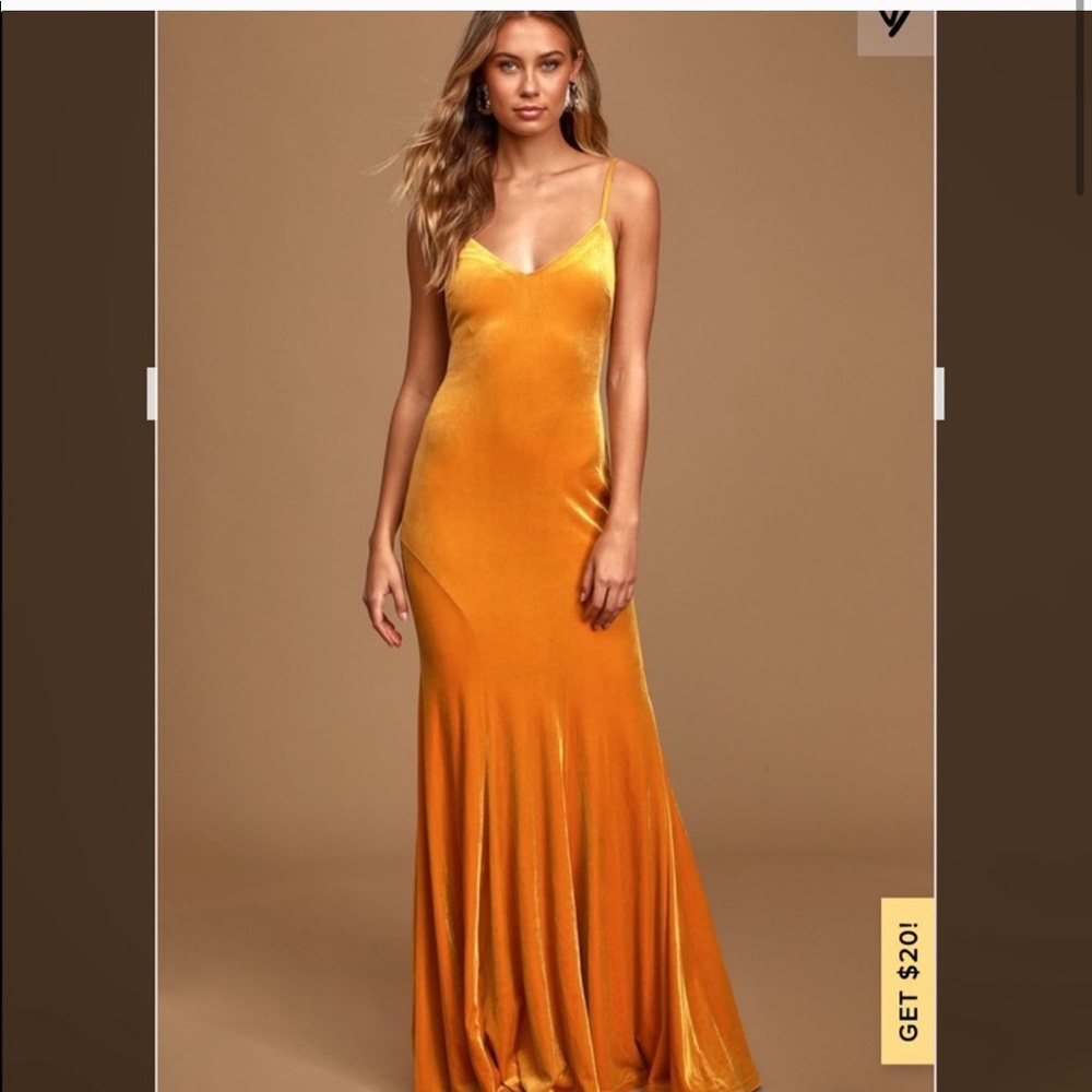 Lulus Timeless Love Golden Yellow Maxi Dress